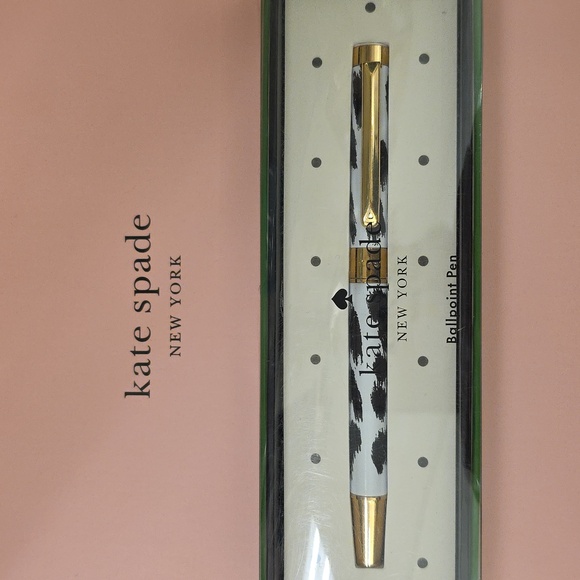 NIB: KATE SPADE MODERN LEOPARD PRINT BALL POINT PEN - Picture 3 of 6